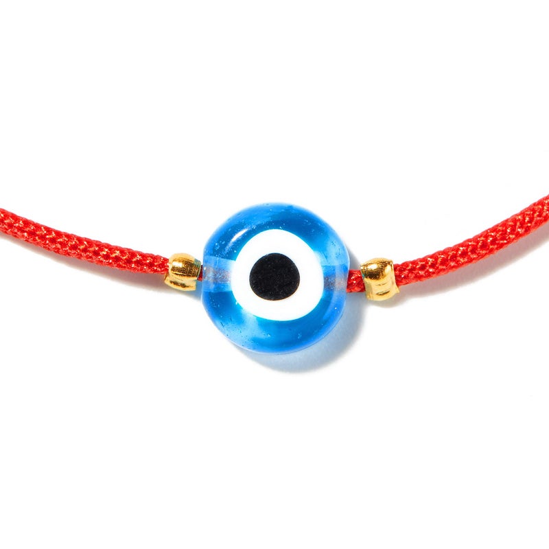 NAZ COLLECTION Evil Eye Bracelet Red String Kabbalah Protection Handmade Adjustable Bracelet For Women Men, ADULT Bracelets (Light Blue) - Image 3